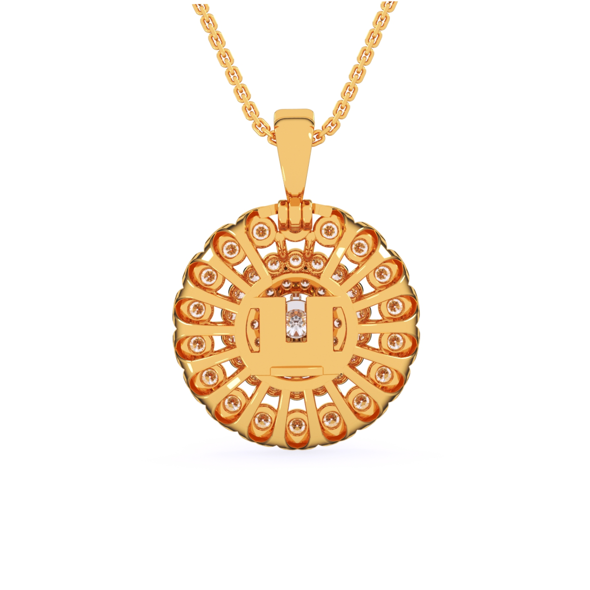 Diamond Vintage Halo Necklace